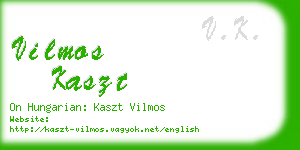 vilmos kaszt business card